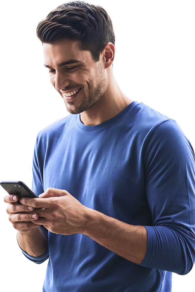 Man using mobile